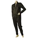 Nike Black Polyamide Zipper Front Long Sleeve Casual Overall Jumpsuit size XS