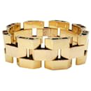 Pink gold and yellow gold Tank bracelet. - inconnue