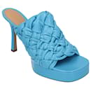 Bottega Veneta Light blue intrecciato sandals