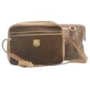 CELINE Macadam Hand Bag Shoulder Bag Suede 2Set Dark Brown Auth fm601 - Céline