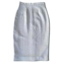 Light gray melange wool-blend twill skirt T.34-36 - Kenzo