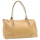 GUCCI Princy Line Tote Bag Leather Beige Auth gt1445 - Gucci