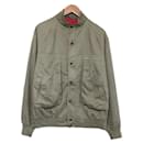 [Used] Christian Dior zip-up jacket cotton blouson plain long sleeve size: 40L khaki