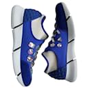 Elena Iachi - Luxe Sneakers sneakers slip-on mocassino Tennis Blue & multico strass suola bianca - Autre Marque