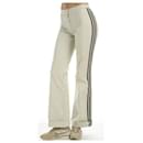 ADIDAS - MUY RARE - Pantalón clásico de calle lateral color crema crudo 3 bandas de cintura 38 - Adidas