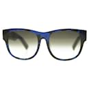 Matthew Williamson X Linda Farrow Blue Black Gafas de sol de diseñador