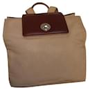 Bulgari-Leder-Canvas-Rucksacktasche