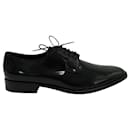 Black Patent Leather Lace Up Shoes - Saint Laurent