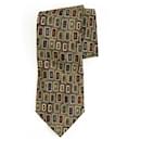 Tiziana Bozzi 100% Silk Gray Green Blue Red Art Men’s Neck Tie Necktie - Autre Marque