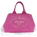 [Used] PRADA Kanapat Tote MM Tote Bag Canvas Pink - Prada
