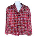 Size 40 Unisex Red x Blue Silk Pajama Top 1LV1019 - Louis Vuitton