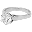 Diamond ring 1,59 carat, WHITE GOLD. - inconnue
