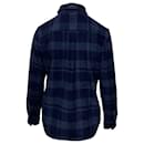 APC Checkered Long Sleeves Shirt in Bue Wool - Autre Marque