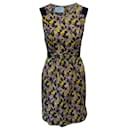 Prada Holliday & Brown Floral Dress in Multicolor Polyester