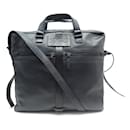 ST DUPONT BAG 58 MONTAIGNE BANDOULIERE IN BLUE GRAIN LEATHER BRIEFCASE - St Dupont