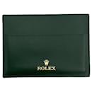 ROLEX GREEN LEATHER CARD HOLDER - Rolex