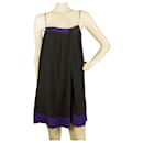 Alexander Wang Black & Purple Spaghetti Straps Mini Dress size 4
