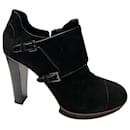 Tod's Ankle Boots in Black Suede