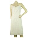 Moschino Jeans White Broderie Knee Length Sleeveless Summer Mini Dress Size 44