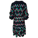 Peter Pilotto Embroidered Dress in Black Silk