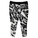 Helmut Lang Marble Jogger Pants in Black and White Rayon