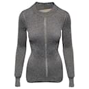Christopher Kane Metallic Knitted Top in Silver Viscose