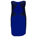 Diane Von Furstenberg Isabella Bodycon Strapless Dress in Blue Triacetate