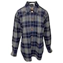 See By Chloe Checked Flannel Shirt in Blue Wool - See by Chloé