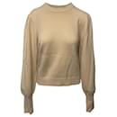 Chloé Embroidered Ribbed Sweater in Cream Cashmere