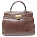 Hermès Kelly handbag 35 returned in brown Togo leather 1999 LEATHER HAND BAG