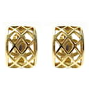 VINTAGE CHANEL CAGE CC LOGO EARRINGS IN GOLDEN GOLDEN EARRINGS - Chanel