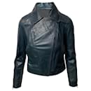 Chanel Motor Jacket in Green Leather 
