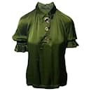 Camisa Petra de nácar en viscosa verde - Autre Marque