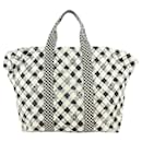 XL Black x White Cross Hatch Quilted Graphic Tote Bag - Chanel