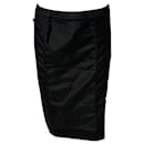 Yves Saint Laurent Tom Ford Black Skirt in Black Wool