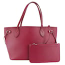 Fuchsia Epi Leather Neverfull PM Tote with Pouch - Louis Vuitton