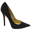 Jimmy Choo Anouk Studded Pumps in Black Suede