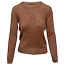 APC Glitter Rib Knit Sweater in Brown Viscose - Apc