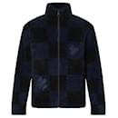 Blouson Homme M LV Nigo Navy Jacquared Damier Fleece Zip Jacket - Louis Vuitton