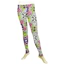 Philipp Plein Leggings florales multicolores Pantalones de viscosa elástica pantalones XS