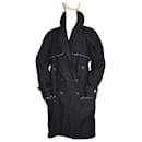 Black CC logo trench coat - Chanel
