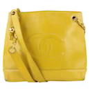 Mustard Yellow Caviar Leather Timeless CC Chain Tote Bag - Chanel