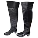 Black leather thigh boots - Gianvito Rossi