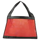 Black x Red Mesh Trapezoid Tote with Pouch - Chanel