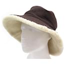HERMES HAT SIZE 56 IN BROWN CASHMERE & SHEEP CASHMERE HAT - Hermès