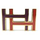 HERMES H SQUARE BELT BUCKLE FOR LINK 13MM DORE & EMAIL BUCKLE BELT - Hermès