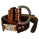 DOLCE&GABBANA  LEATHER BELT WITH SWAROVSKI - Dolce & Gabbana