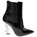 Saint Laurent Opyum Ankle Boots in Black Leather