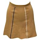 Sandro Paris Knit A-line Skirt in Brown Viscose