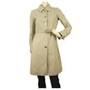 Celine Woman’s Beige Cotton Raincoat Mac Belted Trench Jacket Coat FR 36 - Céline
